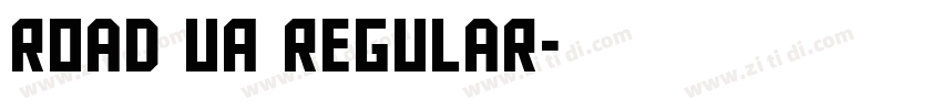 Road UA Regular字体转换